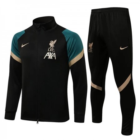 Liverpool Niño Chaqueta De Entrenamiento Trajes 2022/23 Verde Negro